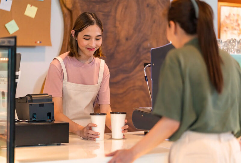 カフェ レジ 会話