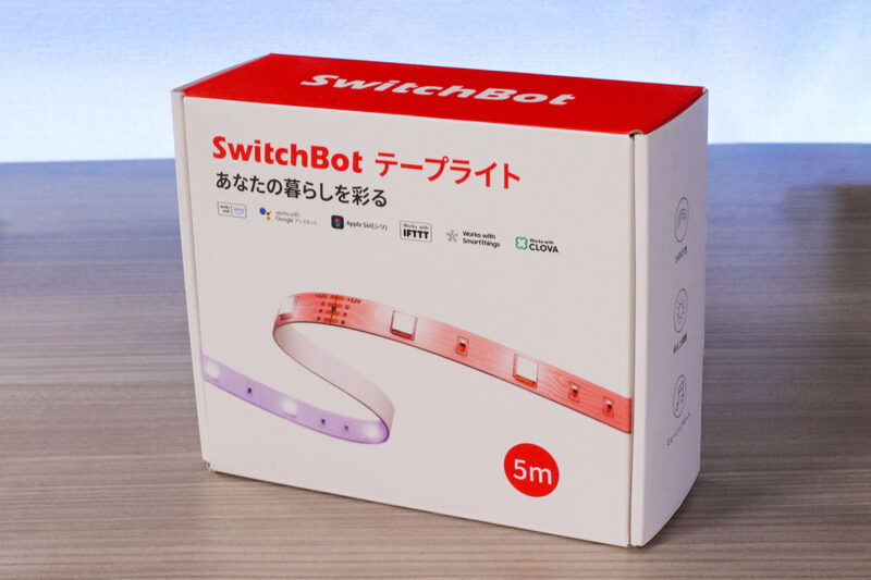 SwitchBotテープライト 外箱 表面