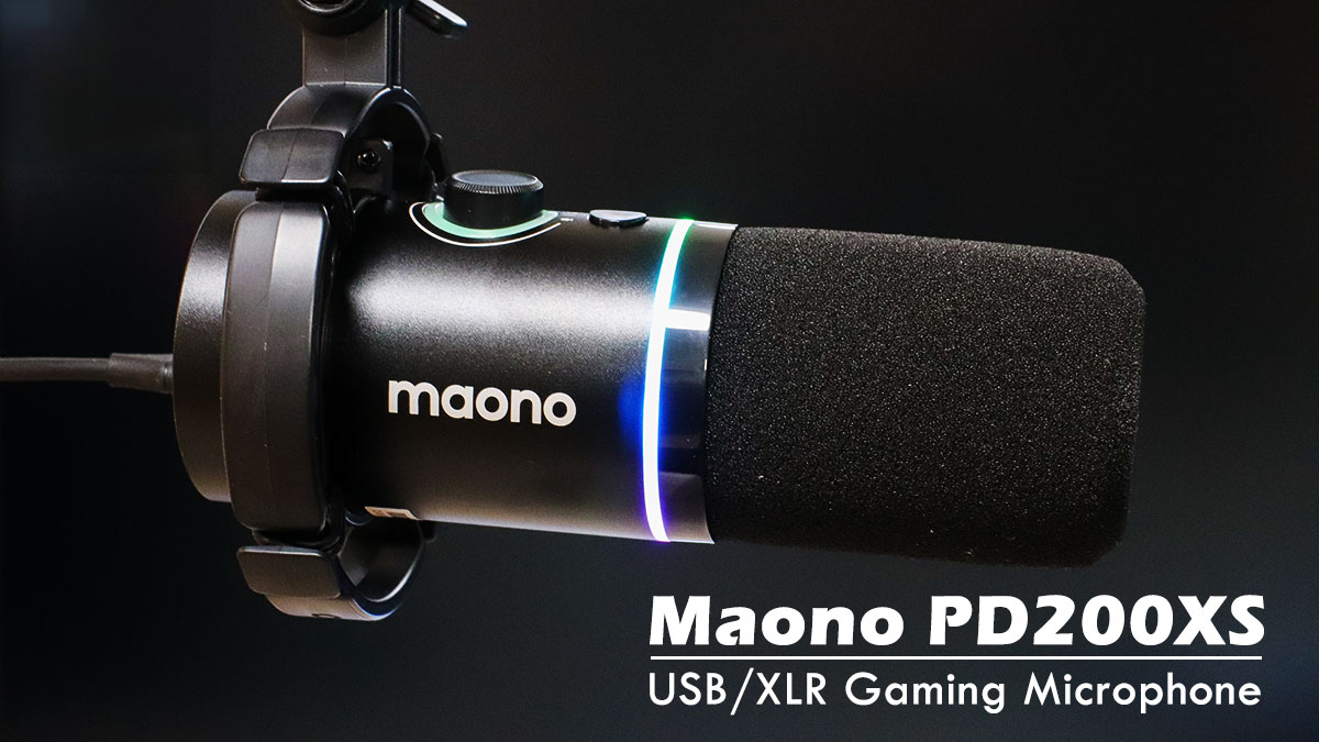 Maono PD200XS レビュー」USB/XLR接続可能で、RGBライトが光る高音質 