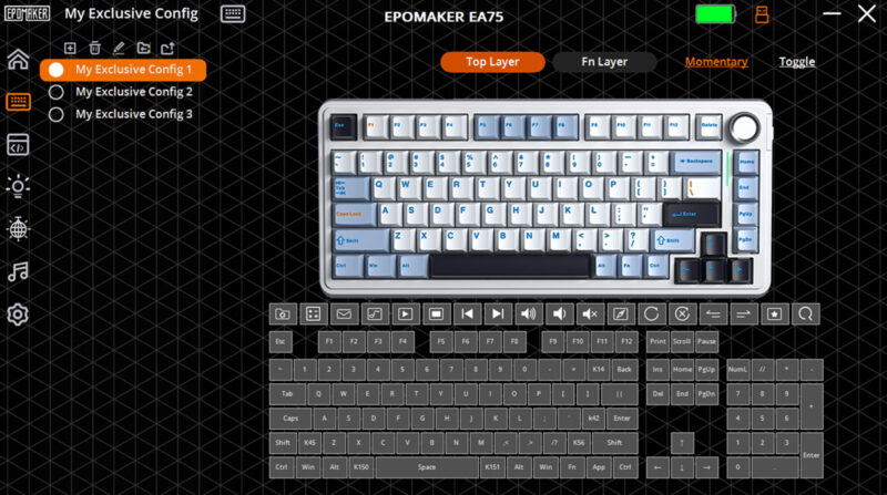 「EPOMAKER EA75」 専用ソフトウェア