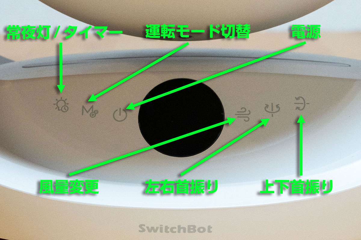 「スマートサーキュレーター 2 Pro」 本体 操作方法 説明